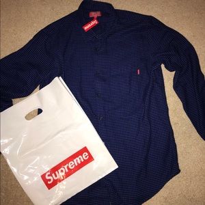 Supreme Royal Blue Checkered Pocket Flannel